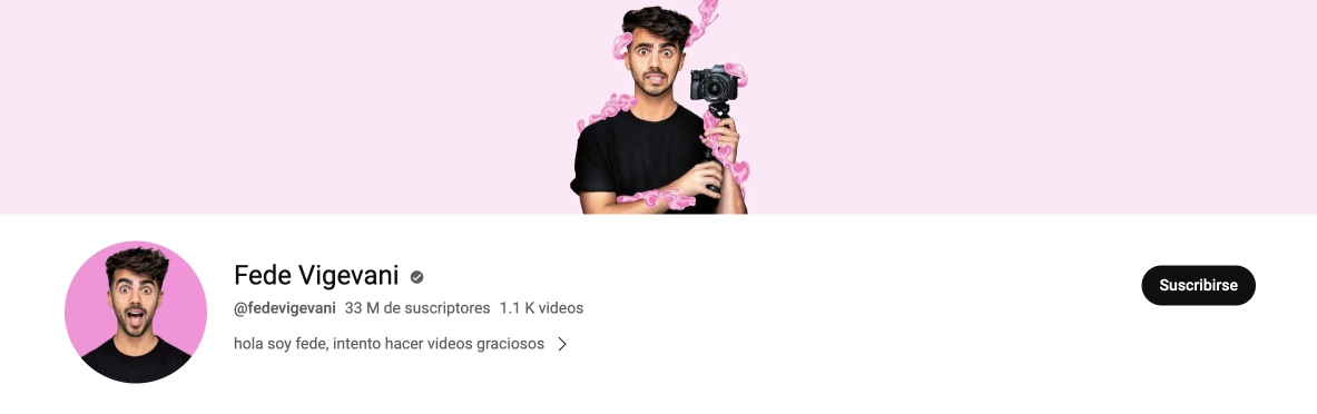 fede vigevani youtube ganancias